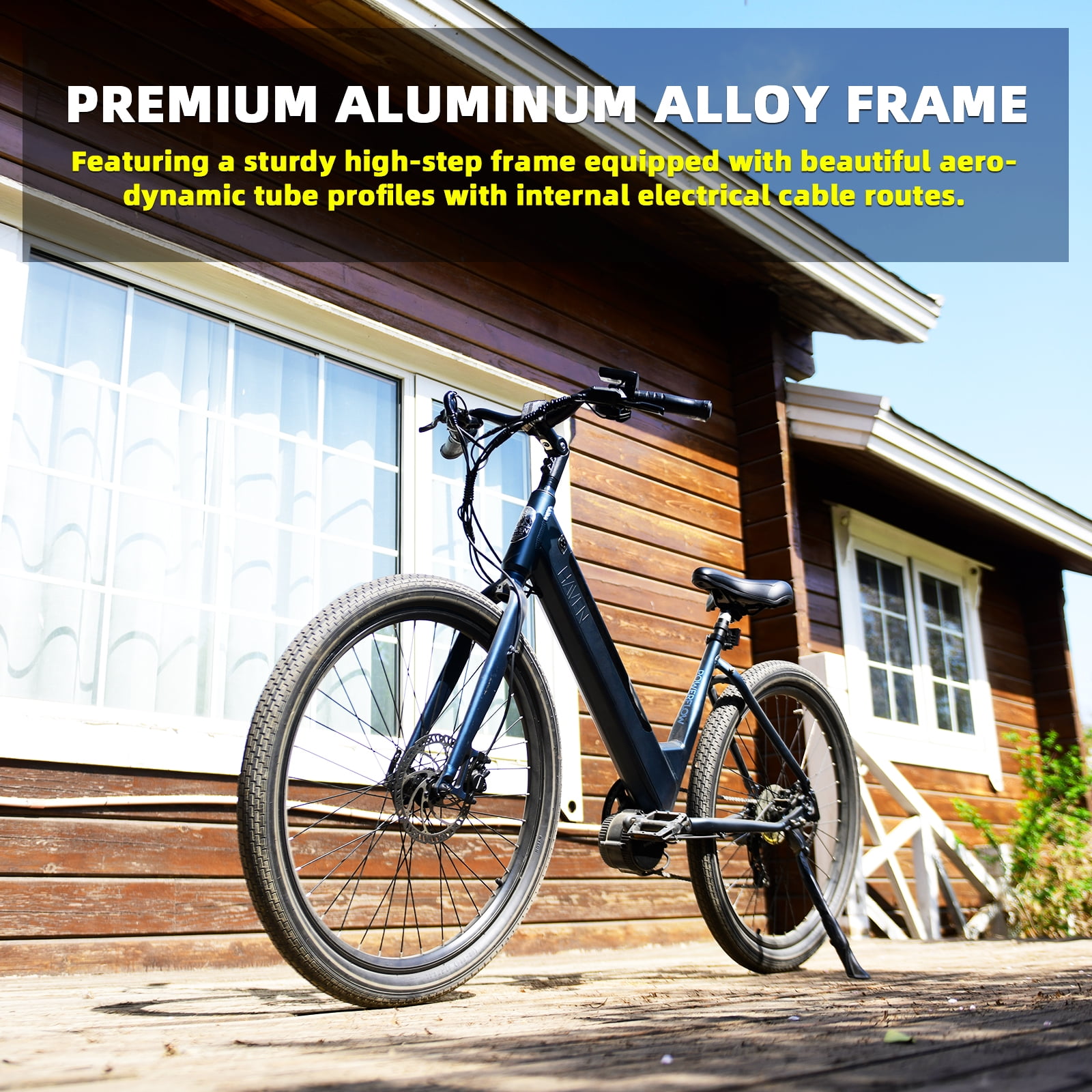 Velo Electrique en Aluminium Moteur Sans Balais 350W Batterie Amovible 36V 10.4Ah 8 Vitesses Velos Electriques de Ville pour Adultes Freins a Disque Hydrauliques Roues a Degagement Rapide Bleu Walmart...