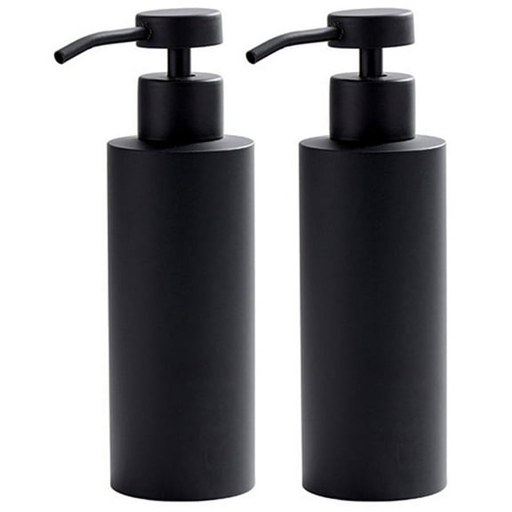 2X Hand Soap Dispenser-Stainless Steel Dish Bath Countertop Lotion Dispensers,Black