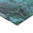 thumbnail image 3 of Addison Rugs Chantille Indoor/Outdoor Transitional Floral Teal Machine Washable Round Rug, 8' x 8', 3 of 7