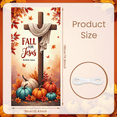 thumbnail image 2 of Decorative Cross Fall for Jesus Autumn Leaves Pumpkin Banner for Thanksgiving Church Celebration Religious Events, 2 of 9