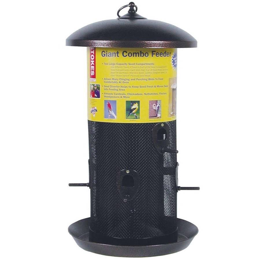Stokes Select Giant Combo Birdfeeder with 2 Seed Compartments, 8-lb Seed Capacity by Hiatt Manufacturing