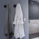 thumbnail image 2 of Towel Hooks 4 Pack Black Bathroom Towel Hook Bathroom Hooks Brushed Nickel Robe Hook for Cabinet Closet Door Towel Hook for Bathroom, 2 of 5