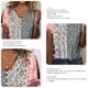 thumbnail image 3 of Blusa de mujer con botones, cuello en V, manga corta, hombros descubiertos, elegante, informal, Top para mujer para verano, 3 of 6