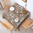 thumbnail image 2 of Pioneer Flower Floral Print Pattern Square Tablecloth,Waterproof Square Table Cover,Wipeable Spillproof Washable Table Cover for Home Kitchen Party Decor 42"X42"(107x107cm), 2 of 6