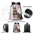 thumbnail image 6 of HUIACONG Snow Wolf Family School Backpack for Daily Student Use Lightweight Multi Compartment Large Capacity for Boys Girls Ages 6‑18 Back to School, 6 of 6