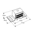 thumbnail image 3 of Rok 10-Pack Double Magnetic Catch with Plate and Screws, Aluminum Finish, 3 of 12