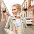 thumbnail image 1 of SNNROO Clear Rain Hats  Plastic Outdoor Rain Bonnet Tie Strings Waterproof Protector Hood, 1 of 7
