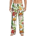 thumbnail image 2 of Picia Mushrooms Gnomes Mens Soft Woven Cotton Elastic Waistband Sleep Pajama Pant Lounge Sleep Pant With Pockets And Drawstring-Large, 2 of 9