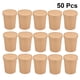 thumbnail image 2 of 50 vasos desechables de 12 oz para sopa caliente, gruesos, de papel kraft resistente al aceite, con tapas (50 vasos de papel + 50 tapas de papel), 2 of 6