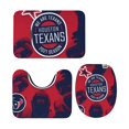 thumbnail image 4 of Juego de 3 alfombras de baño del equipo Texans Alfombra antideslizante para baño de 24 x 16 pulgadas, 4 of 7