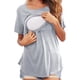 thumbnail image 3 of Camisas de maternidad Yuyangstore ropa de extractor de leche camisas de lactancia de moda enfermería Gris claro M, 3 of 8