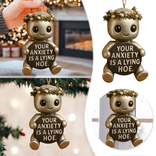 Cute Mini Desktop Robot Companion for Psychological Health with Inspirational Slogans and Anxiety Management