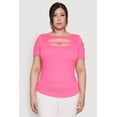thumbnail image 2 of Womens Plus Size Cut Out Crew Neck Tee, 2 of 5