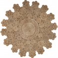thumbnail image 1 of 72 x 72 in. Dazzling Concentric Natural Boutique Jute Rug, 1 of 1