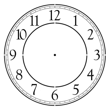 Designer Stencils Contemporary 18 Inch Clockface Wall Stencil 3697H