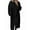 Black, variant on Women'S Winter Double Breasted Wool Coat Long Sleeve Notched Lapel Long Trench Coat Brown M