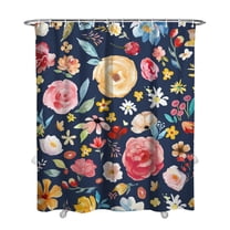 Waterproof Pioneer Shower Curtain 72x84 Inch Polyester Unique Cute Floral Shower Curtain for Bathroom Hotel Home Decor with 12 Plastic Hooks