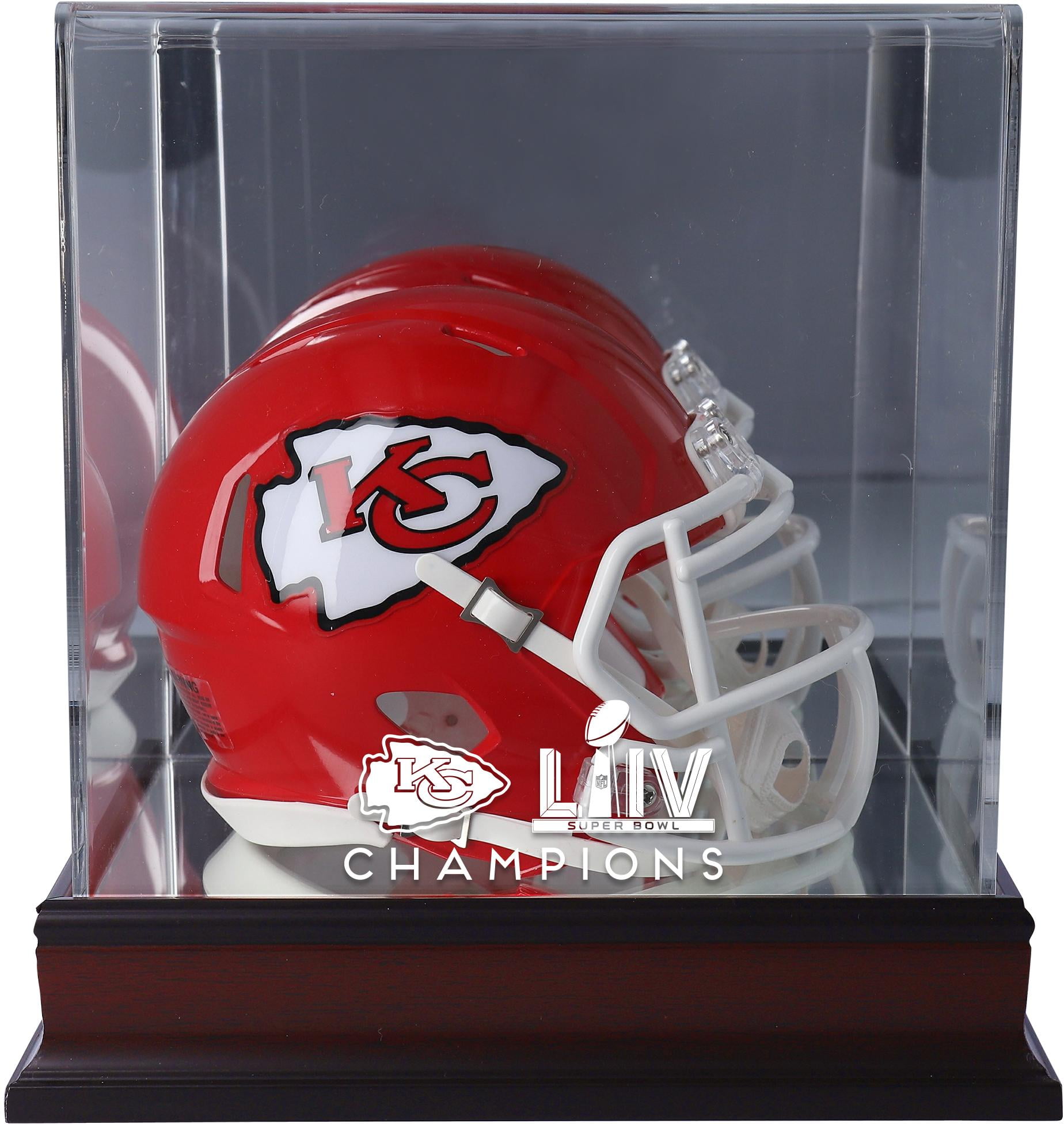 Mounted Memories Kansas City Chiefs Super Bowl LIV 54 Champions Football Full Size Helmet Display Case 