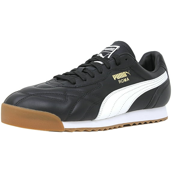 Puma Men's Roma Anniversario Black/Puma White Ankle-High Leather Sneaker - 10M
