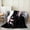 Black1, variant on Black Pink Cherry Blossom Throw Blanket for Japanese Style Decor