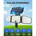 thumbnail image 5 of Bell+Howell Bionic Flood Light AS SEEN ON TV, 500 Lumen Deluxe Version Bionic Floodlight, LED Solar Flood Lights Outdoor Motion Sensor Waterproof Solar Security Lights with 360° 3 Panel Design, 5 of 8