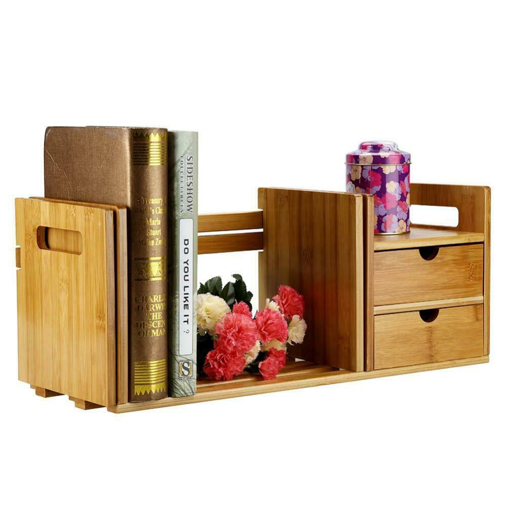 Customized 5Type Desktop Bookshelf Adjustable Kitchen Office Wood Desk Organizer 