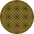 thumbnail image 1 of Ahgly Company Machine Washable Indoor Round Transitional Bakers Brown Area Rugs, 8' Round, 1 of 7