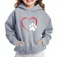 thumbnail image 2 of Babcutegg Girls Sweatshirts Hoodies Casual Fashion Pullover Outfit for Kids Gray Size 9, 2 of 4