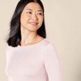 thumbnail image 4 of walmart Essentials Womens 3/4 Sleeve Boatneck T-Shirt, 4 of 8