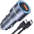 thumbnail image 1 of Cargador Automóvil Carga Turbo 20W QC 3.0 Dual USB y Tipo C 1Hora, 1 of 3