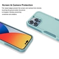 thumbnail image 3 of For iPhone 14 Case, 2 in 1 Heavy Duty Armor Shockproof Cases,Hisdou Hybrid Dual Layer Rubber Drop Protection Grip Plastic Bumper Sturdy Phone Cover for iPhone 14 6.1"-Green, 3 of 6