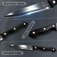 thumbnail image 4 of MYVIT Steak Knives Set of 6 Serrated Meat Cutting Dinner Knife Dishwasher Safe Stainless Steel Kitchen Knife Cooking Tool, 4 of 9