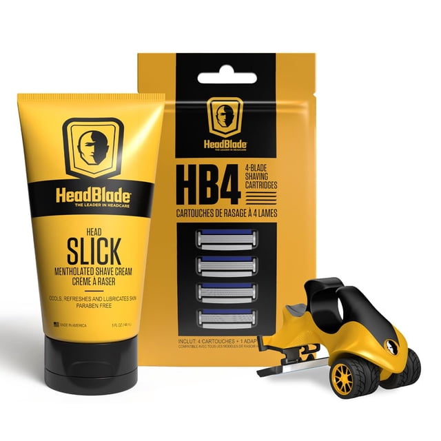 Paquete de productos básicos de afeitado HeadBlade ATX para hombre con crema de 150 ml