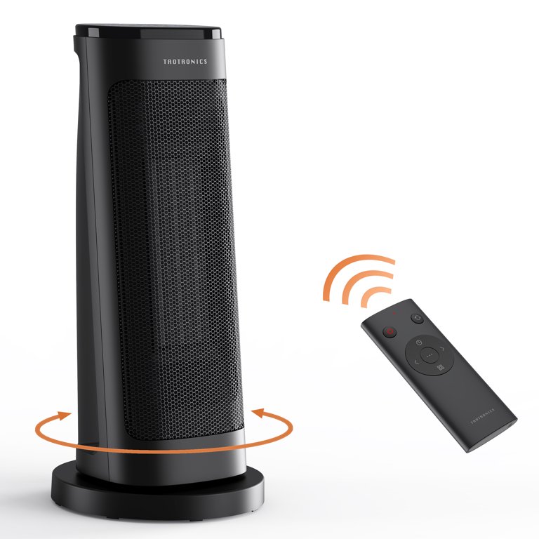 Space Heater, TaoTronics 1500W Oscillating Electric Space Heater w/ Remote  for Home, Black - Walmart.com