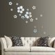 thumbnail image 1 of Pegatinas de pared con espejo, pegatinas estéreo, pegatinas decorativas para dormitorio y sala de estar, pegatinas de pared con espejo con pétalos de flores de cristal, 1 of 4