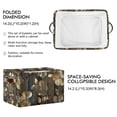 thumbnail image 2 of Yayeee 2 Pack Canvas Storage Basket with Handles for Shelves Fabric Bins Closet Organizer, Floral Lines, 2 of 8