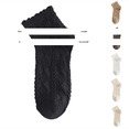 thumbnail image 2 of SAZBJOJN Socks for Women Thin Breathable Cotton Mid Crew Socks Ruffled Lace Trim Short Ankle Socks Lightweight Casual Dress Socks Black A, 2 of 3