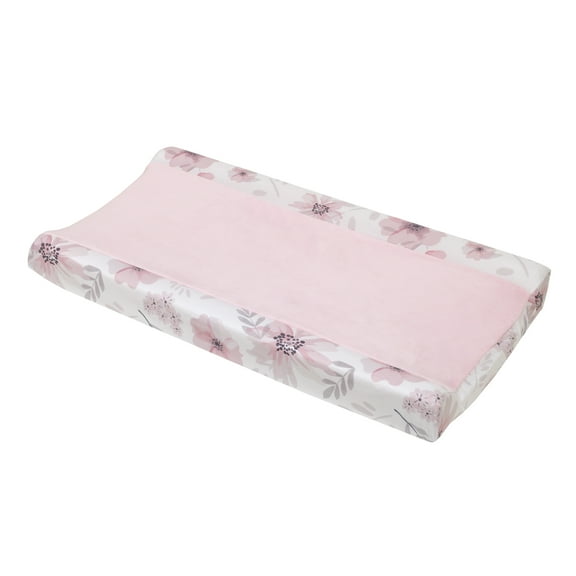 Little Love by NoJo Beautiful Blooms White and Pink Changing Pad Cover