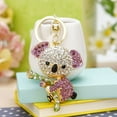 thumbnail image 4 of Naierhg Rhinestone Inlaid Koala Pendant Keychain Car Key Ring Holder Bag Charm, 4 of 7