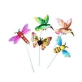 thumbnail image 1 of 5 estacas de mariposa de colibrí, , , arte de metal de 15 pulgadas, coloridos adornos de patio para patio, interior, jarrones, patio de Sunnimix Estacas de libélula, 1 of 8