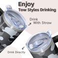 thumbnail image 4 of Camo 20oz Stainless Steel Tumbler with Handle and Straw – Insulated Travel Cup with Sliding Lid, 360° Full Wrap Printed Mug for Home, Outdoor & Sports Use, Camouflage, 4 of 6