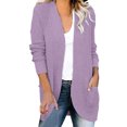 thumbnail image 2 of HIBRO Womens Open Front Cardigan Long Sleeve Knitted Soft Sweater Loose Lightweight Slouchy Coat Outwear, 2 of 7