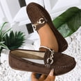 thumbnail image 3 of Yungyresw Casual Slip On Loafers For Women Soft Upper Moc Toe Flat Walking Shoes Fall Winter Outdoor Low Top Fashion Office Shoes Coffee 43, 3 of 6