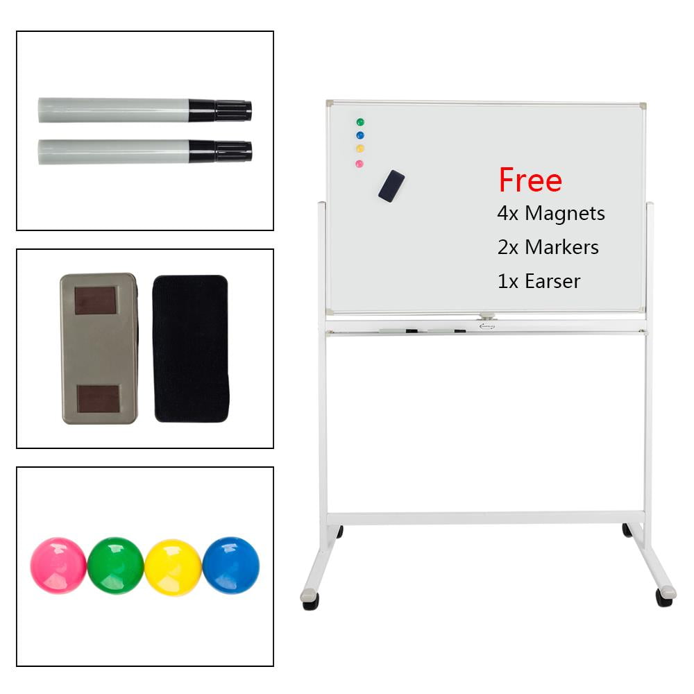 Ktaxon 360 ° Rotation Mobile Dry Erase Board, 48" x 32" Double Sided