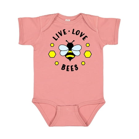 

Inktastic Live Love Bees Gift Baby Boy or Baby Girl Bodysuit