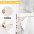 thumbnail image 3 of No Hook Japanese Style Shower Curtain with Snap in Liner Set, Country Vintage Blossom Peony Birds Waterproof Fabric Bathroom Curtains with See Through Top Window, Hotel Style Stall 54 x 78 Inch, 3 of 9