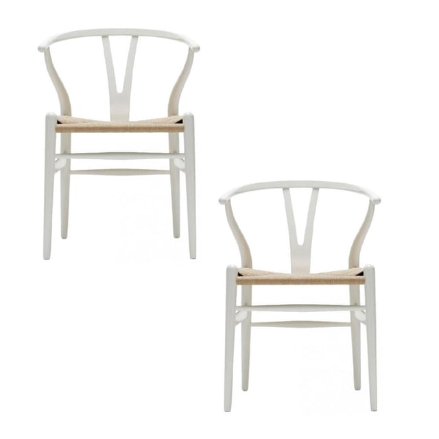 WOODCORD CHAIR with solid wood frame SET OF 2