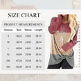thumbnail image 2 of TEMOFON Women Fall Tops Long Sleeve Round Neck Color Block Tunic Tshirts Front Knot Fashion Dressy TEE Blouses Size M, 2 of 2