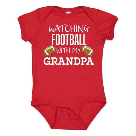 

Inktastic Watching Football with My Grandpa Gift Baby Boy or Baby Girl Bodysuit