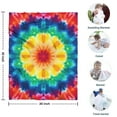thumbnail image 4 of Rainbow Tie Dye Mandala Pattern Blanket,Comfortable Soft Flannel Throw Blanket,All Season,Warm Lightweight Blankets for Sofa Bed Couch Living Room Chair,30"x40", 4 of 4